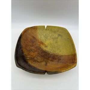 Vintage MCM Marcello Fantoni For Raymor Lava Glaze Italy Pottery Ashtray 9” Bowl